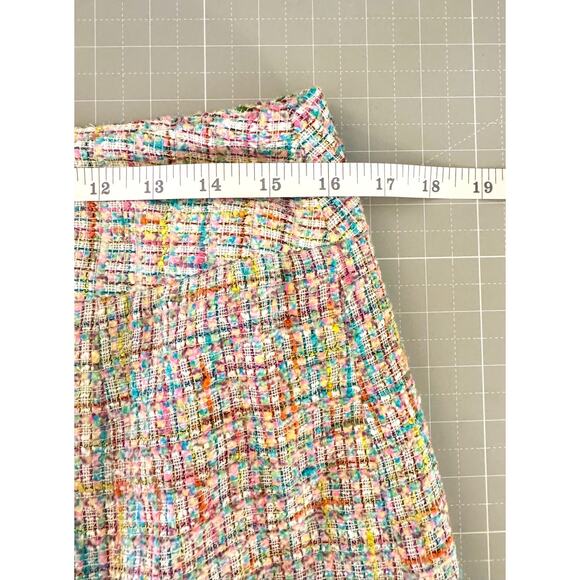 Vintage Newport News Sz 12 Pastel Tweed 2 Pc Suit Fringe Y2K Legally Blonde - Picture 6 of 16